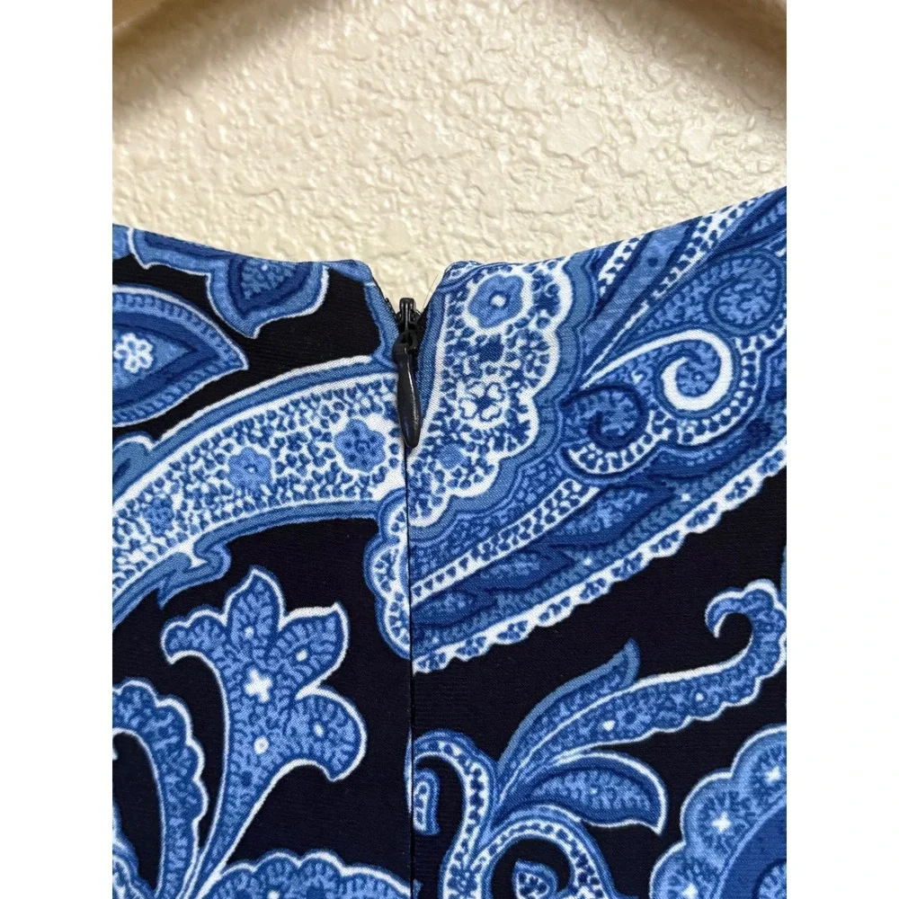Lauren Ralph Lauren Blue Paisley Sleeveless Knot Front Maxi Dress 16 - Picture 6 of 8